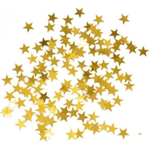Sale Hot 6mm Creative Colorful Glitter Gold Stars Confetti wedding for Balloon New year Wedding Birthday Party Table Decorations