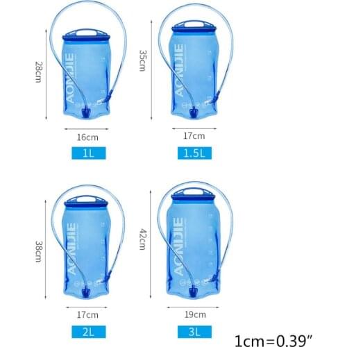 1L 1.5L 2L 3L Foldable Soft Reservoir Water Bladder Hydration Pack Water Bag Run Wholesale Dropshipping