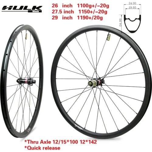 26 inch 27.5" 29er Mtb Disc Wheels 24mm width Tubeless NOVATEC D411SB/D412SB Ultralight Carbon Mtb Wheels Bike Disc Wheelset