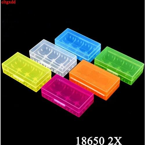 1pcs 18650 Battery Storage Box Case for 2 x 18650 Batteries Store Boxes Holder Transparent Container 18650 Battery Box