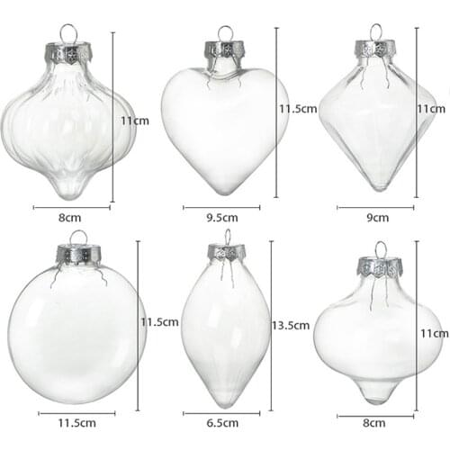 12Pcs Christmas Rugby/heart/Light bulb Christmas Decoration Gifts Christmas Tree Shaped Ball Pendant Wedding Decoration