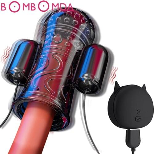 20 Modes Glans Vibrator Penis Delay Trainer Male Masturbator Vibrator Automatic Sex Glans Stimulate Massager Sex Toys for Men