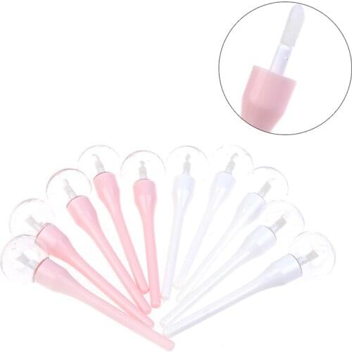 5pcs Pink Lollipop Empty Lip Gloss Tube Mini Refillable Bottles Lips Bottle Brush Container Lipgloss Tube Lipstick 9.5 x 2.9cm
