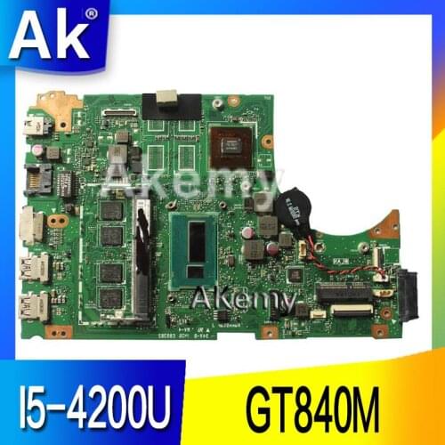 AK S451LN Laptop motherboard For Asus For Asus S451 S451L V451 V451L S451LN S451LB Test original mainboard I5-4200U GT840M