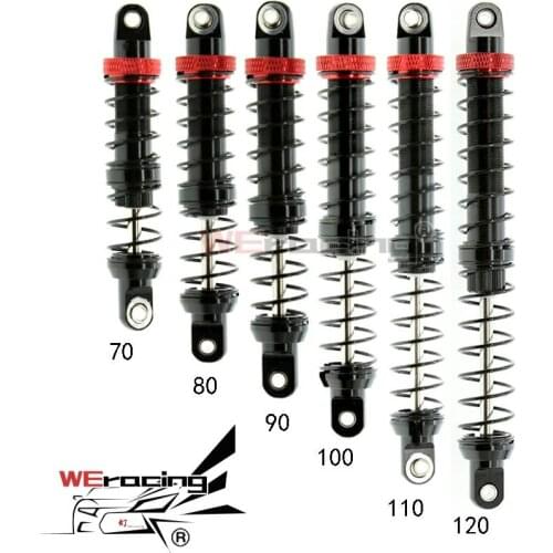 Oil Adjustable 70mm 80mm 90mm 100mm 110mm 120mm Alloy Aluminum Shock Absorber Damper for RC Car 1/10 Truck Parts D90 Axial SCX10