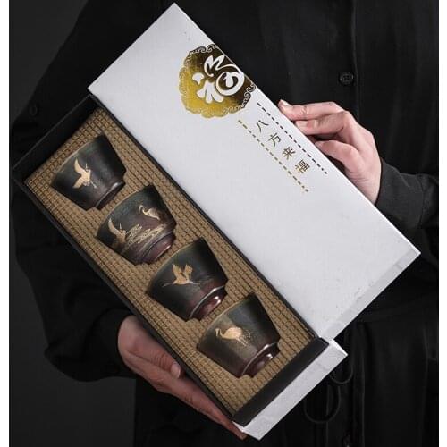 Ruihe Chengxiang Teacup Japanese Style Handmade Stoneware Kiln Becomes Radiant Master Cup Single Teaset Hot Sale