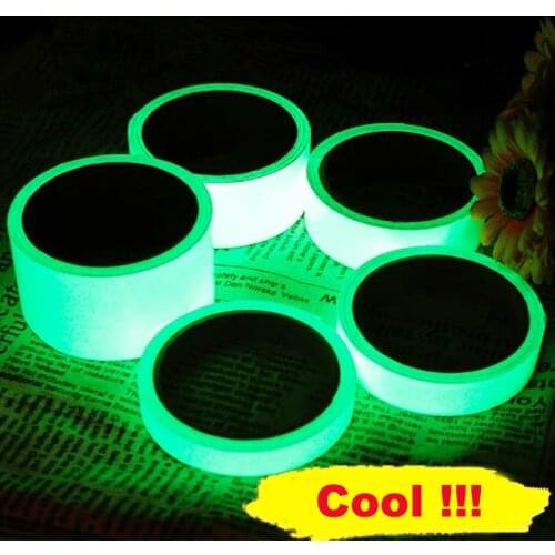 Photoluminescent Green Luminous Tape Sticker Self-adhesive Grow in The Dark Safety Emergency Label Warning Tip Waterproof 20mm