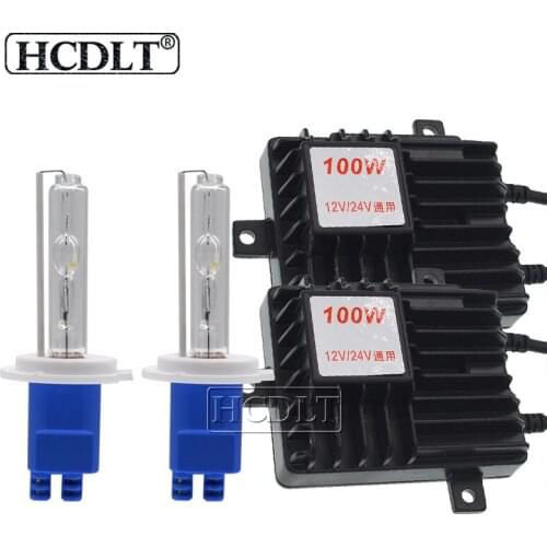 HCDLT 1 Set Ballast Xenon Kit 24V 100W H7 6000K H3 8000K H11 4300K 9005 9006 H1 5000K Car Headlight Truck Boat 12V 24V Xenon Kit