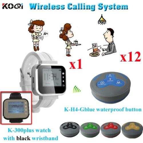 Waiter Caller System Watch Pager For Call Waiter Used In Restaurant Hotel Hospital With Buzzer Call Button