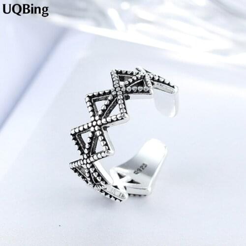New Arrival 925 Sterling Silver Water Chest Vintage Rings Fashion Open Adjustable Personality Creative Hollow Ring Free Shipping