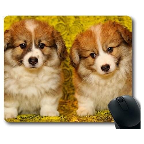Dog Lover Mouse Pad,Puppies The Pembroke Welsh Corgi Pet Darling,dogs mouse mat