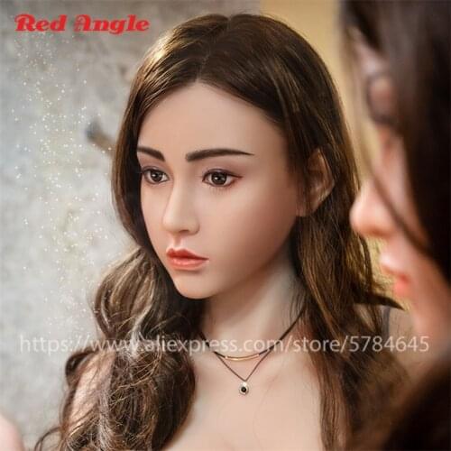 Red Angle Real Silicone Dolls Big Ass Adult Love Doll With Implanted Hair Japanese Woman Sex Doll For Man Lifelike single head