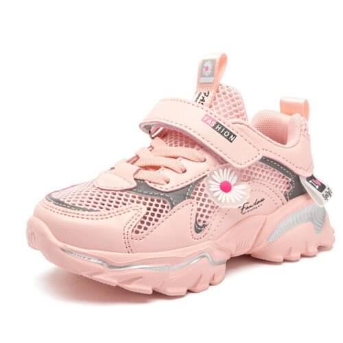 2021 New Spring/Summer Children Shoes Girls Lightweight and Comfortable Sneaker Mesh Breathable Fashion Casual Kids Shoes