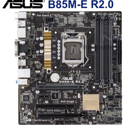Asus B85M-E R2.0 Desktop Motherboard LGA1150 Core i7 i5 i3 DDR3 32GB PCI-E3.0 SATA3 USB3.0 100% Original Computer Mainboard Used