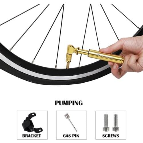 130PSI Mini Bicycle Pump Aluminum Alloy Cycling Hand Air Pump Ball Tire Inflator MTB Mountain Road Bike Cycling Basketball Pump