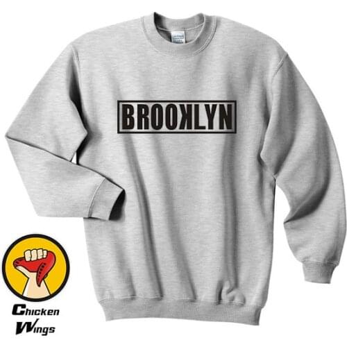 Brooklyn Block Printed Mens Shirt Nyc Usa Swag Street Hipster Graphic Top Crewneck Sweatshirt Unisex More Colors XS - 2XL