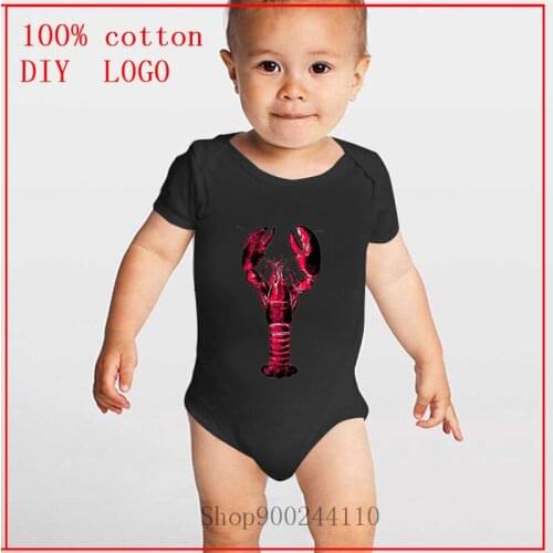 New Vintage Lobster Bubba Gump Shrimp printed Baby Bodysuits Girls Boys Summer Clothing Newbown Solid Jumpsuits Solid Playsuits