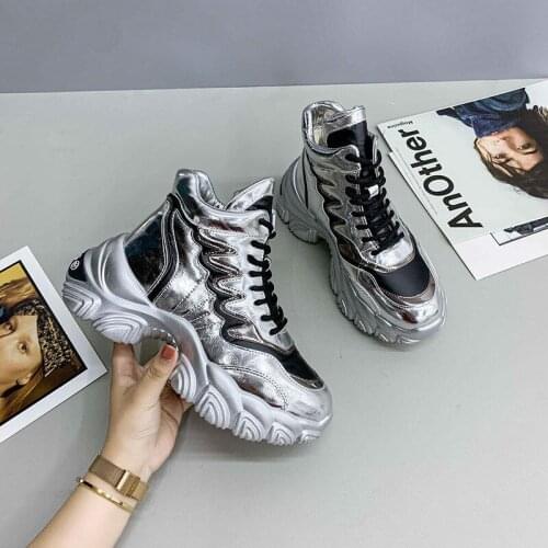 High help dad shoes women plus-plus-thick cotton winter students Korean version casual thick soles to increase tide shoes