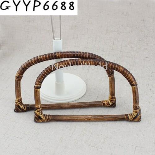 2-10-30pcs 2 colors Handmade Wholesale Rattan Purse Hanger O Bag Handle DIY Handbag Accessories Clasp Fermoir Sac Ratten Handle