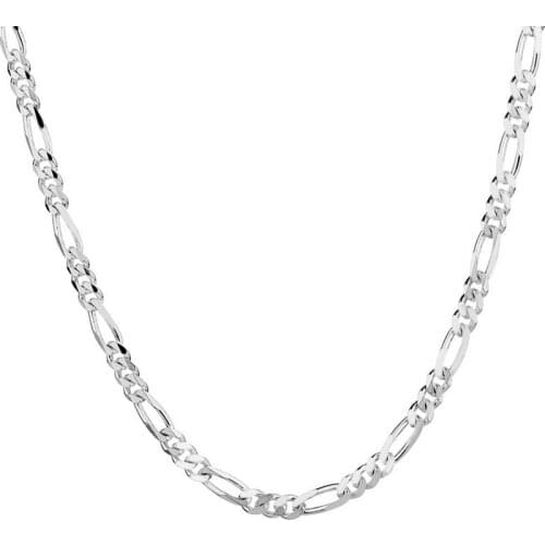 Wholesale Lots 10pcs/lot 2mm Silver Plated Figaro Chain Necklaces 16" 18" 20" 22" 24" Wholesale Fashion Jewelry Necklace Chains