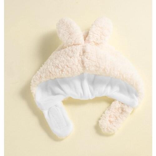 Autumn Winter Baby Warm Plush Beanie Windproof Ear Protection Warm Hat Cute Rabbit Bear Ears Hat for Newborn Infants