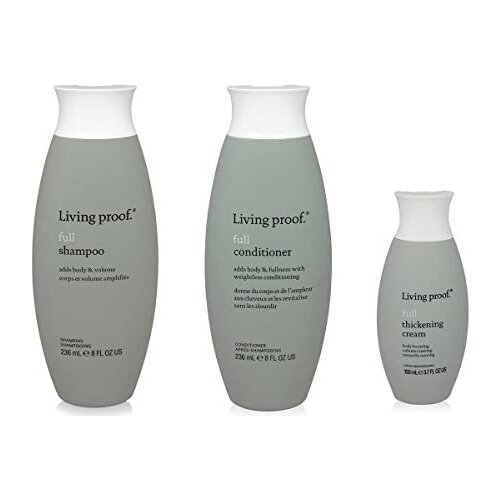 Full Shampoo Pack 236 ml - Full conditioners 236 ml. -Full thickening cream 109 ml. By Living Proof