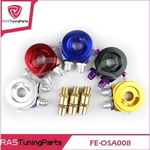 RASTP -AN10 Universal Aluminum Sandwich Oil Cooler Adapter Filter Cooler Plate RS3-OSA008
