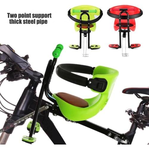 Bicycle Front Mount Seat Non-toxic Safety U Type Holder Foldable Adjustable Height Comfortable Children Bike Front Mount Seat