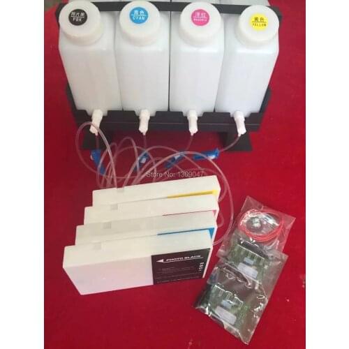 Bulk ink system with permanent chip and decoder for Epson 7880 7450 7800 9800 printer
