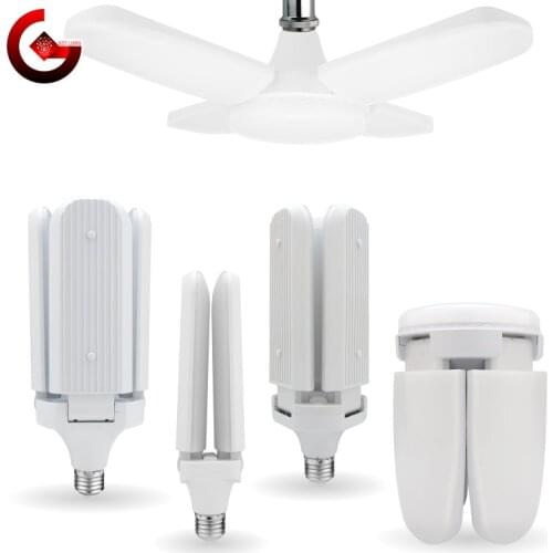 E27 Folding Fan Bulb 24W 45W 60W LED Light Bulb AC 110V 220V Foldable UFO Lamp 360 degrees Lampada LED Lamp Cold white Spotlight