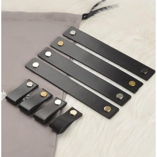 5"Modern simple bookcase handle 6.3"European shoe ark drawer leather pulls 7.5"Dresser brown pulls handle Cupboard closet handle