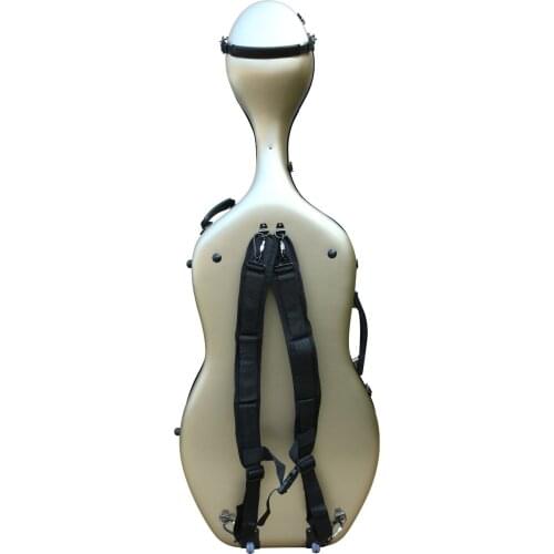 Yinfente Full size Cello Case 4/4Carbon Fiber Composite Material Light/Strong