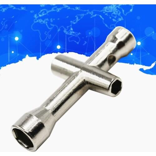 3Pcs MK8 E3D Nozzle Mini Spanner M2 M2.5 M3 M4 Screw Nut Hexagonal Cross Wrench Sleeve socket Maintenance Model Car Wheel Tool