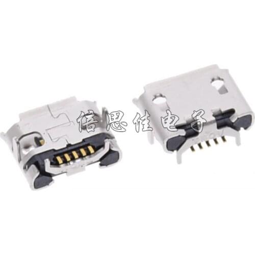 30pcs/USB Interface 5P MICRO Female seat USB Socket Curled edge