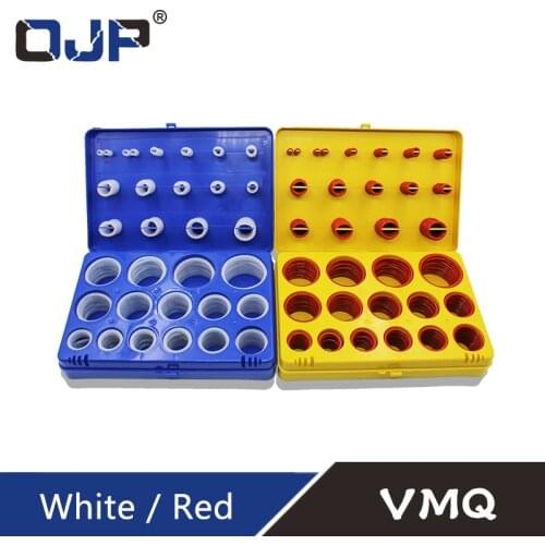 390PCS Silicon O-ring Silicone/VMQ Rubber O-Ring Kit 30Sizes O-ring Seal Rubber Washer Gasket O-Ring Set Assortment Set Kit Box