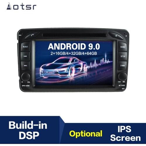 Android 9.0 GPS Navigation IPS Car DVD Player For Mercedes Benz C CLASS W203 Head Unit Multimedia Player Tape Recorder Auto