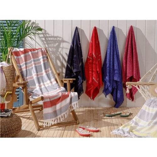 English Home Sea Effect Cotton Peshtemal 100x170 Cm Purple - Lilac English Home