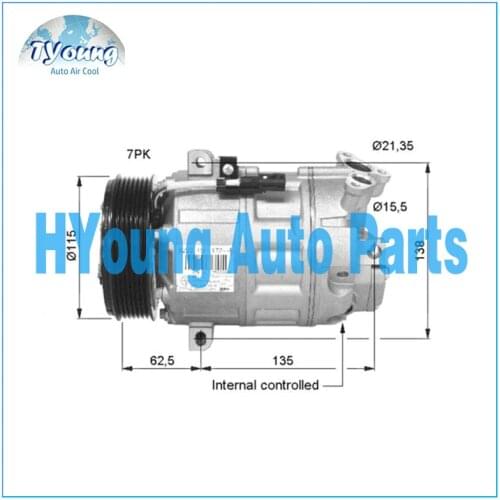 Car ac compressor DCS17 for Renault Trafic II, Vivaro 2.0 DCI 06- Nissan Qashcai 2.0i 8200454172 926001DA0A 8FK351322541 510634