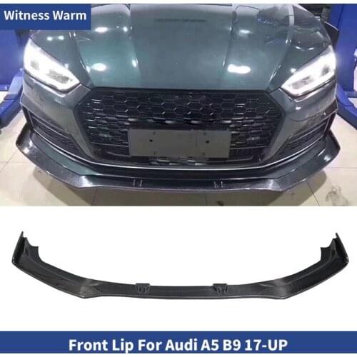 Carbon Fiber Car Front Bumper Lip Spoiler for Audi A5 B9 2017 - UP for A5 Standard bumper Car Spoiler Splitter