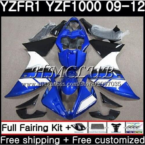 Bodys For YAMAHA YZF-1000 YZF R1 2009 2010 2011 2012 9HC.11 YZF-R1 YZF 1000 R 1 YZF1000 YZFR1 Factory blue 09 10 11 12 Fairings