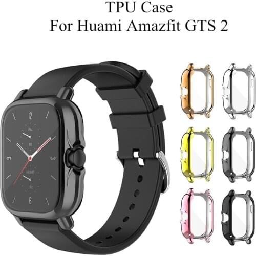 TPU Case For Xiaomi Amazfit GTS 2 Full Cover Screen Protector Film Watch Case Plating Frame For Amazfit GTS2 Shell Case