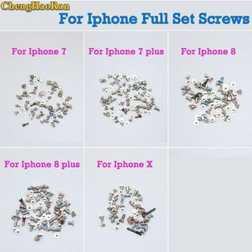 ChengHaoRan 1bag Full set screws for iPhone 7 7plus 8 8 plus x Repair Bolts Mobile Accessories