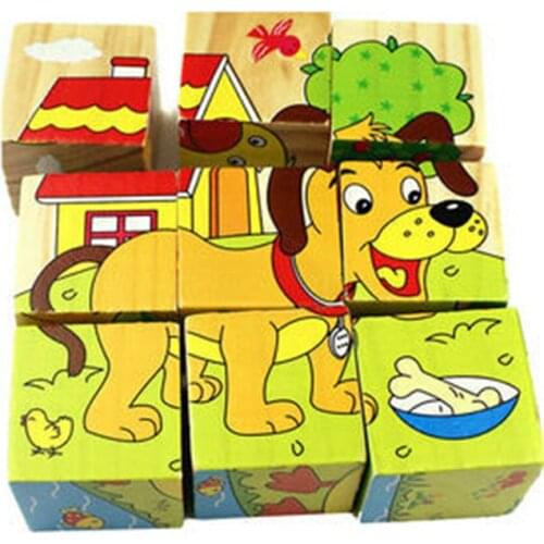 Wooden Puzzles Toys Wisdom Jigsaw Early Education Toys Children Cartoon Animal Puzzle Toys Parent Child Game