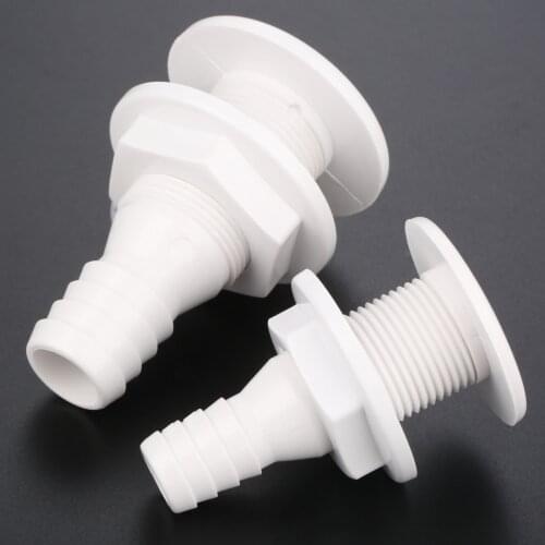 3/4 / 1 Inch Thru Hull Bilge Fitting For Bilge Pump Aerator Hose Boat Marine Yacht Sail RV Camper Truck Boats Acceeories Plastic
