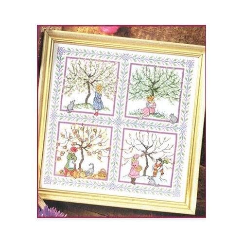 G Mouse avatar Counted Cross Stitch Kit Cross stitch RS cotton with cross stitch Four seasons for girls