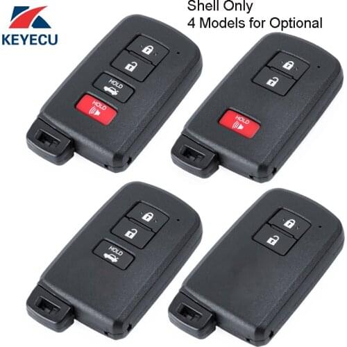 KEYECU Replacement Remote Car Key Shell Case Fob for Toyota Prius C Land Cruiser Tacoma 2012-2017 (Shell Only) for Choice