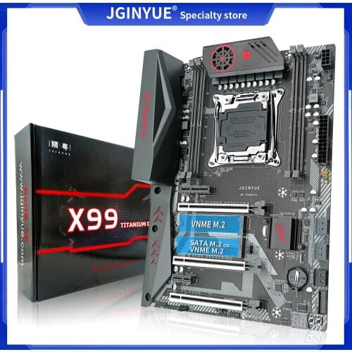 JGINYUE X99 LGA2011-3 Motherboard Support Intel E5 V3 & V4 DDR4 ECC RAM Memory Four Channers ATX X99 TITANIUM D4 Server plate