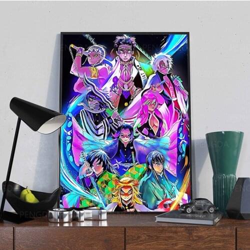 Wall Art Home Decoration Demon Slayer Painting Japanese Anime HD Print Modern Posters Canvas Cuadros Modular Picture For Gift