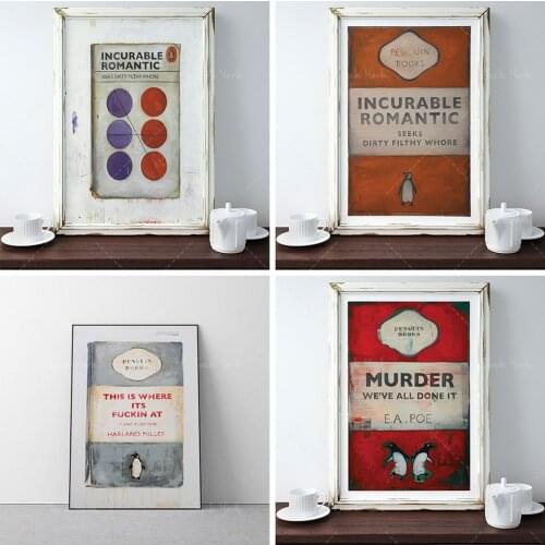 Harland Miller Incurable Romantic Seeks Dirty Flithy Whore, Penguin Books Print, High Quality Printable Wall Art