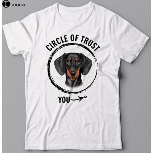 2019 New Pure Cotton Short Sleeves Hip Hop O-Neck T Shirt Circle of Trust - Dachshund - Gift for Dog Lover Streetwear Tees